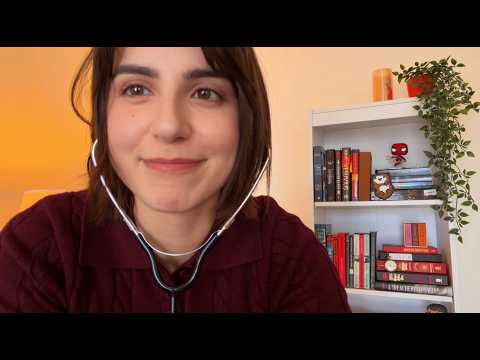 asmr nursing student practices an exam on you