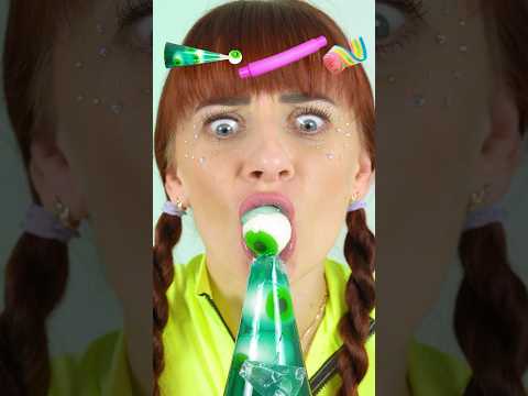 ASMR Honey Jelly Eyeball, Sour Gummy Belts Emoji challenge