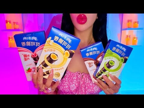 ASMR C0MIENDO OREOS ASIÁTICAS✨