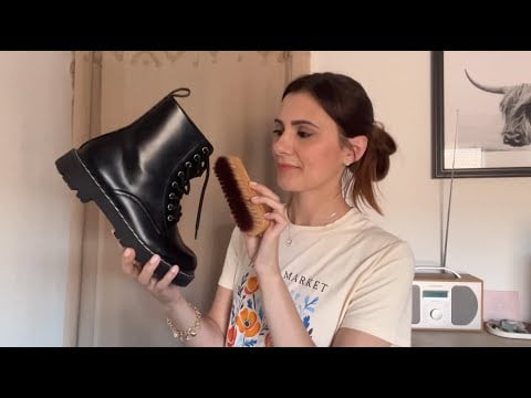 ASMR Shoe Inspection 👠 (Soft Spoken, Brushing, Lint Rolling & Final Checks)