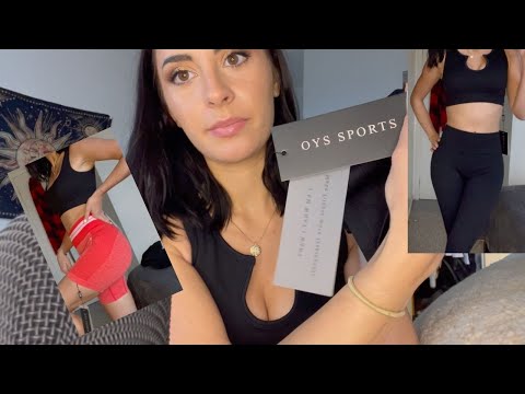 ASMR | Legging & Activewear TRY ON haul ft. OYS Sports 💛🤍💛