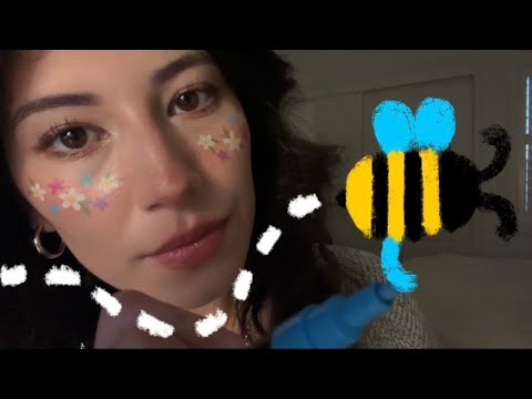 asmr painting your face (with a twist)