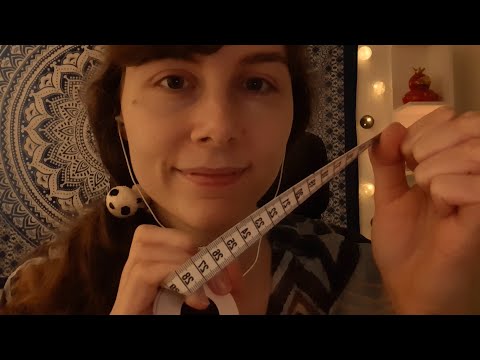 ASMR - measuring you for sleep 📏💤 - up close whispering, measuring tape sounds - [role play]