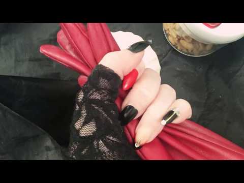 🚩 TAPPING  with LONG NAILS  and LEATHER GLOVE (part 1) [[ASMR]]