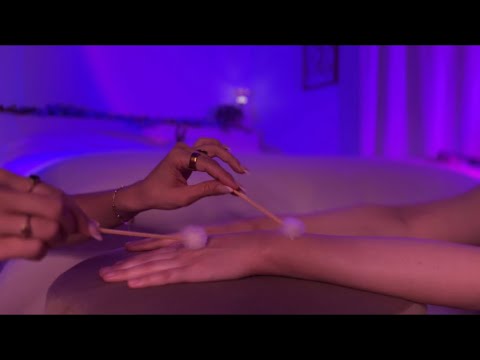 Tracing Her Hands with So Much Care | Brushes, Fingertips & Light Wand ASMR