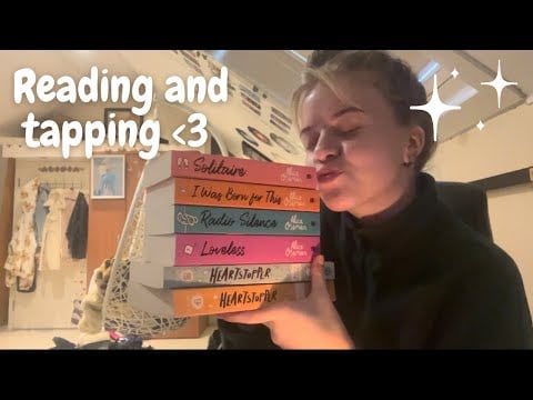 asmr | tingly reading and tapping on books!! (all books from alice oseman oops)