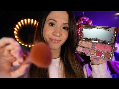 ASMR Doing Your Valentines Makeup 💞 (personal attention, layered sounds)