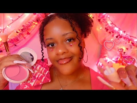 ASMR - Giving You A Pink Makeover on Valentine’s Day 💕🌸✨