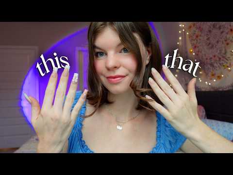ASMR this or that! (fake vs natural nail tapping)