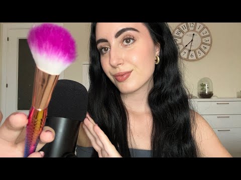 ASMR ~ BRUSHING YOUR FACE (mic brushing) #asmr 