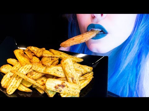 ASMR: Mushy Black Pepper Potato Fries & Green Olives ~ Relaxing Eating Sounds [No Talking|V] 😻