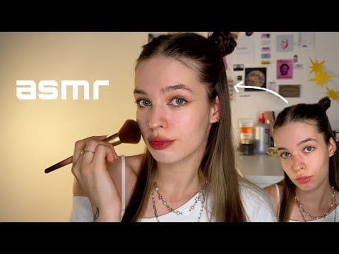 ASMR делаю себе макияж🎀 (я не умею)