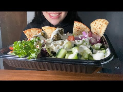 HUGE GREEK SALAD ASMR *EXTRA CRUNCHY SOUNDS* *NO TALKING*