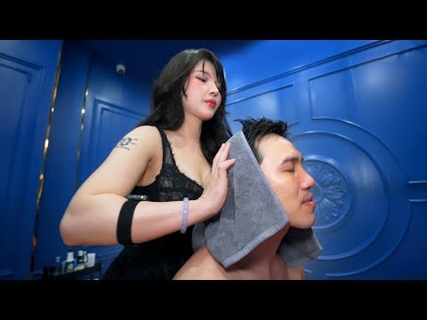 ASMR: She’ll Put You to Sleep! Vietnam Full Service Barbershop Massage
