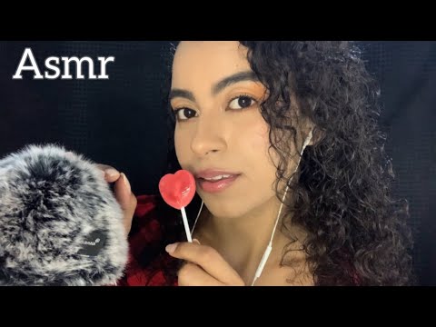 ASMR/ SONS DE BOCA CHUPANDO *PIRULITO* 🍭 (para quem gosta de sons de boca e mastigação).