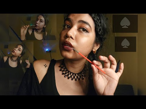 ASMR HINDI| Goth Girl Paints on Your Face (Spit Painting)