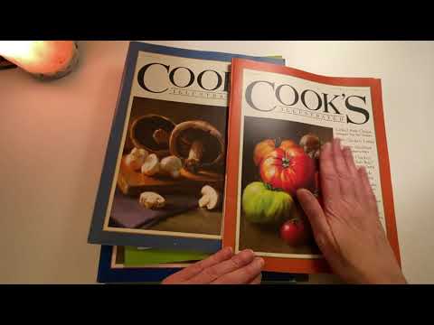 ASMR Cooking Magazine Flip Through and Discuss ~ Whisper, Page Turning