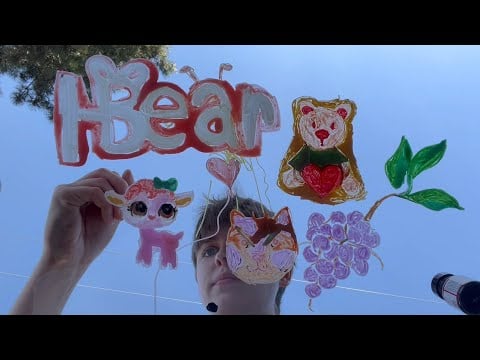 ASMR Outside | Doodling on You 🫵￼ (soft spoken + gum chewing)