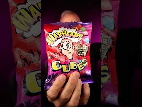 Trying weird candy ASMR: Warheads Cubes #candyasmr #asmrcandy #warheads
