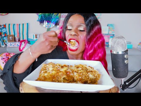 Lost 6 Pounds Home Made Healthy Lasagna To Keep My Weight Down ASMR Eating Sounds
