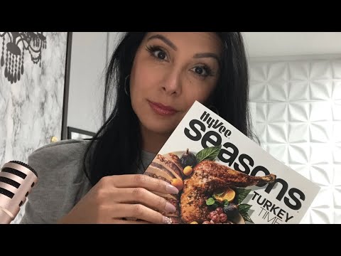 Turkey 🦃 time ASMR/ thanksgiving plate / magazine flip through