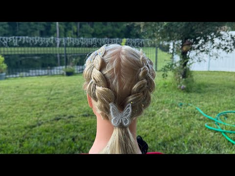 ASMR 🌞 Gentle Summer 🌞 Braiding Hairstyle, Hair Styling With Glitter, Hair Fixing ,Finishing Touches