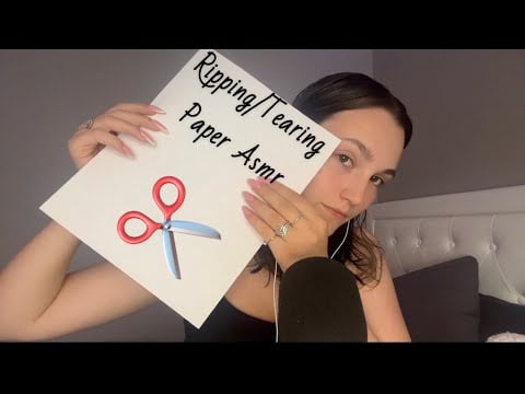 Asmr Ripping and tearing different paper 📝 ✂️(satisfying)