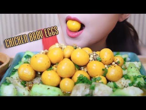 ASMR Stir fried chicken baby eggs with loofah , SOFT EATING SOUNDS | LINH ASMR