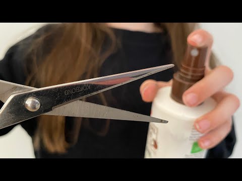 ASMR - Big sister does your hair! | haircut | hair straightening | hair brushing | soft spoken