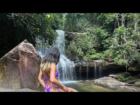 Public ASMR AT WATERFALL - (lofi)  💦