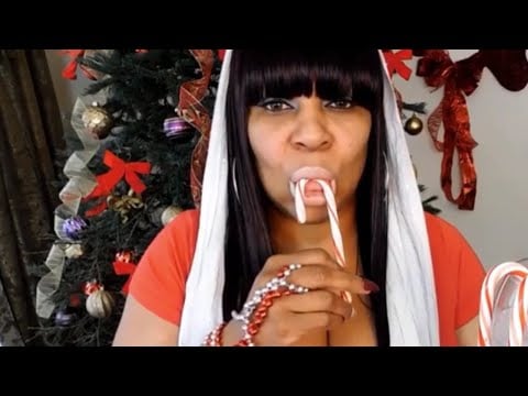 Soothing Christmas Candy Cane ASMR Eating Sounds Tingles of Relaxation
