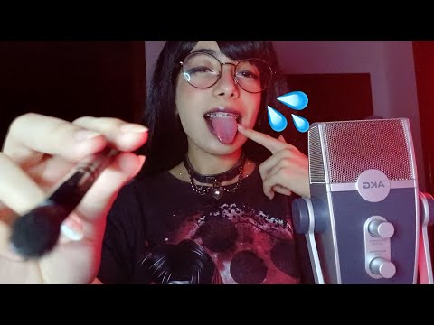 ASMR PINTANDO VOCÊ SPIT PAINTING BEM MOLHADO! 💦