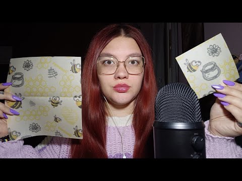 VIDEO DEDICA PER GIULIA (Beeswax Wrap, Lipgloss, Candela Scoppiettante) 😴💜 | ASMR ITA