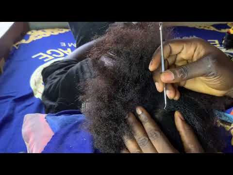 Asmr ✨picking and combing my brothers hair with bubble chewing #ALL ZOOMED UP