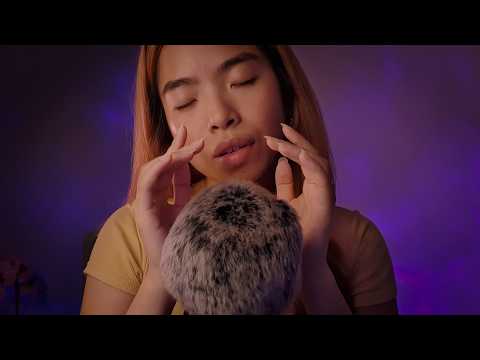 ASMR for Sleepless Nights 🌬 Soft Breathing, Fluffy Mic Brushing (1 Hour)