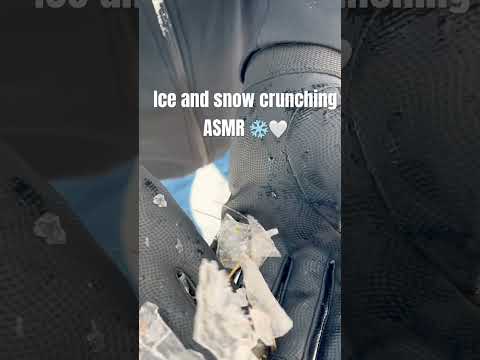 Ice and Snow Crunching ASMR 🌬️❄️so satisfying