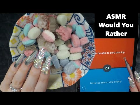 ASMR Swedish Candy & Would You Rather Game On iPad | Whispered | Extended iPad Tapping at End