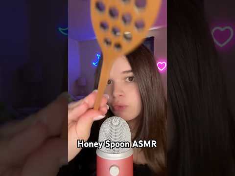 Honey Spoon ASMR 🍯🥄 #mouthsounds #asmrmouthsounds #asmrtriggers