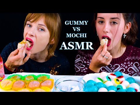 MOST POPULAR FOOD FOR ASMR Trolli Planet Gummi Eyeballs vs Mochi LiLiBu Eating show