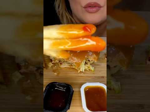 McDonald’s McChicken and fries #asmr #mcdonalds #food #mukbang