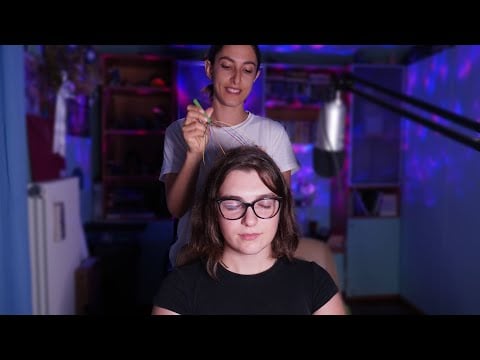 Coccole, hair brushing e massaggio alla testa super rilassante 💕 ASMR ita