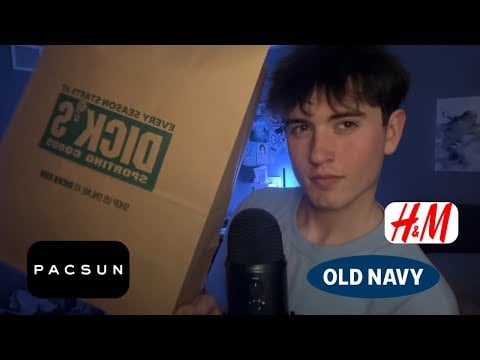 ASMR yet another shopping haul 🛍️ (Pacsun, H&M, Old Navy, Sephora, and more) 