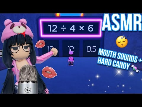 ROBLOX ASMR - Math Obby Mouth Sounds + Eating Hard Candy 🍬💤