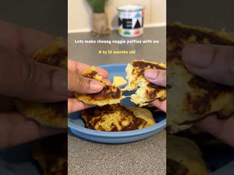 Tasty cheesy veggie patties recipe for 8 to 12 months old babies #babyrecipes #viralshorts