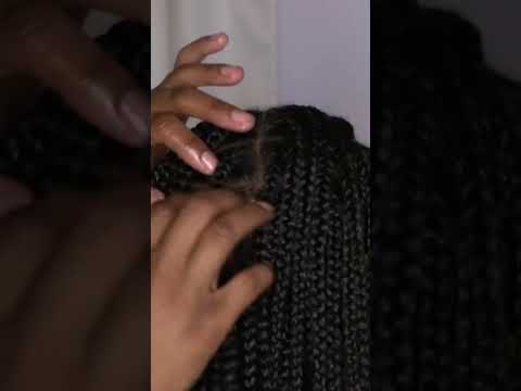 taking care of my mom's scalp after fresh box braids 😌 #shorts #asmr