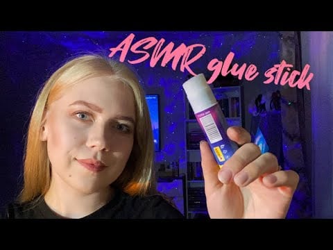 ASMR glue stick on mic / АСМР клей по мікрофону #asmr #asmrminuha