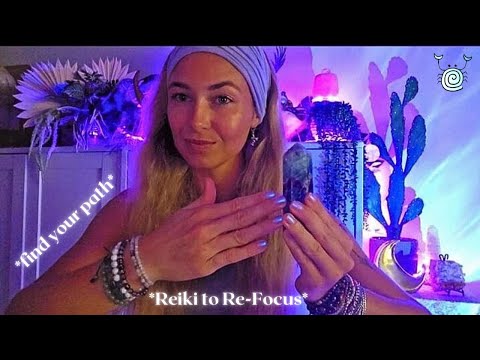 [Reiki ASMR] ~ 💙Reiki to Re-Focus💙 | inviting mental clarity | crystal healing for a clear path