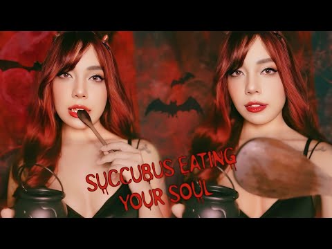 ASMR SUCCUBUS COMENDO SUA ALMA, SUCCUBUS EATING YOUR SOUL #asmr #asmrhalloween