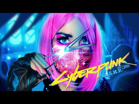 SCI FI ASMR 💇 That Chatty Cyberpunk Girl at The Back Of Class Gives You A Sneaky Haircut (Cinematic)
