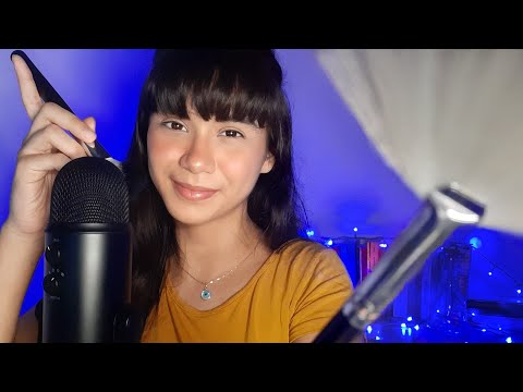 ASMR: FAZENDO VOCÊ DORMIR COM PINCEL NA TELA E NO MICROFONE | Camera and Mic Brushing | Blue Yeti